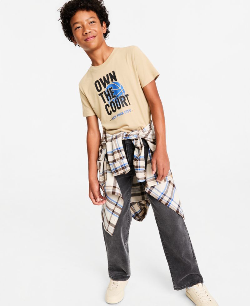 Boys' 4-20 Plaid Hooded Flannel Jacket