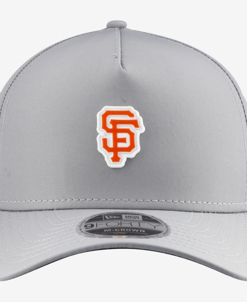 Men's Gray San Francisco Giants Micro Logo 9FORTY M-Crown A-Frame Adjustable Hat