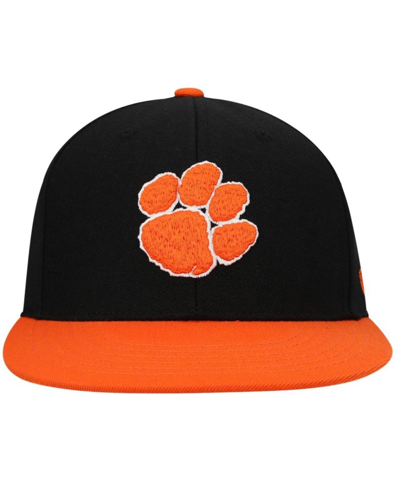 Men's Black, Orange Clemson Tigers Team Color Two-Tone Fitted Hat