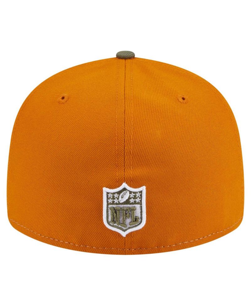 Men's Olive/Brown Pittsburgh Steelers Two-Tone Color Pack Split Panel 59FIFTY Fitted Hat