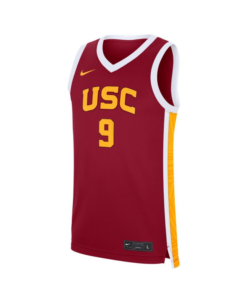 Men's Jazzy Davidson Cardinal USC Trojans Road Replica Basketball Jersey