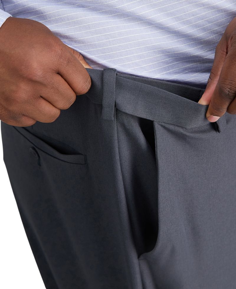 Men's Big & Tall Cool 18® PRO Classic-Fit Expandable Waist Flat Front Stretch Dress Pants