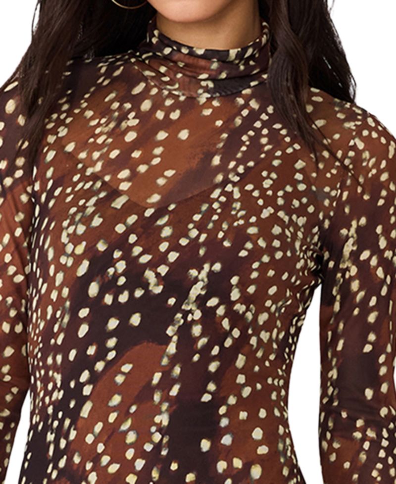 Vivara Mock Neck Long-Sleeve Maxi Dress
