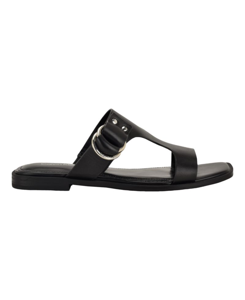 Women's Meritt Leather Flat Slip-On Sandals