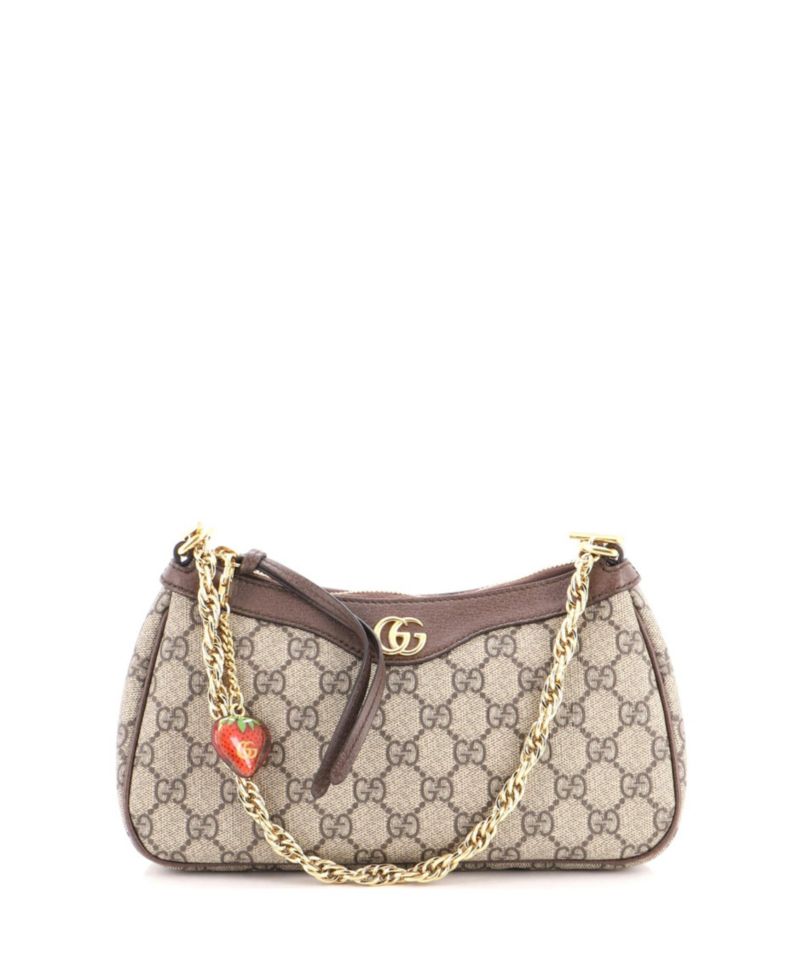 Small Ophidia Charm Shoulder Bag GG Coated Canvas