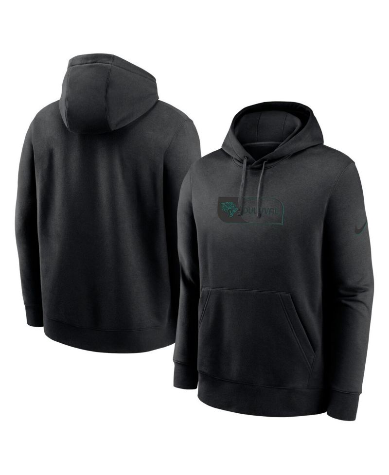 Men's Black Jacksonville Jaguars Edge French Terry Club Pullover Hoodie