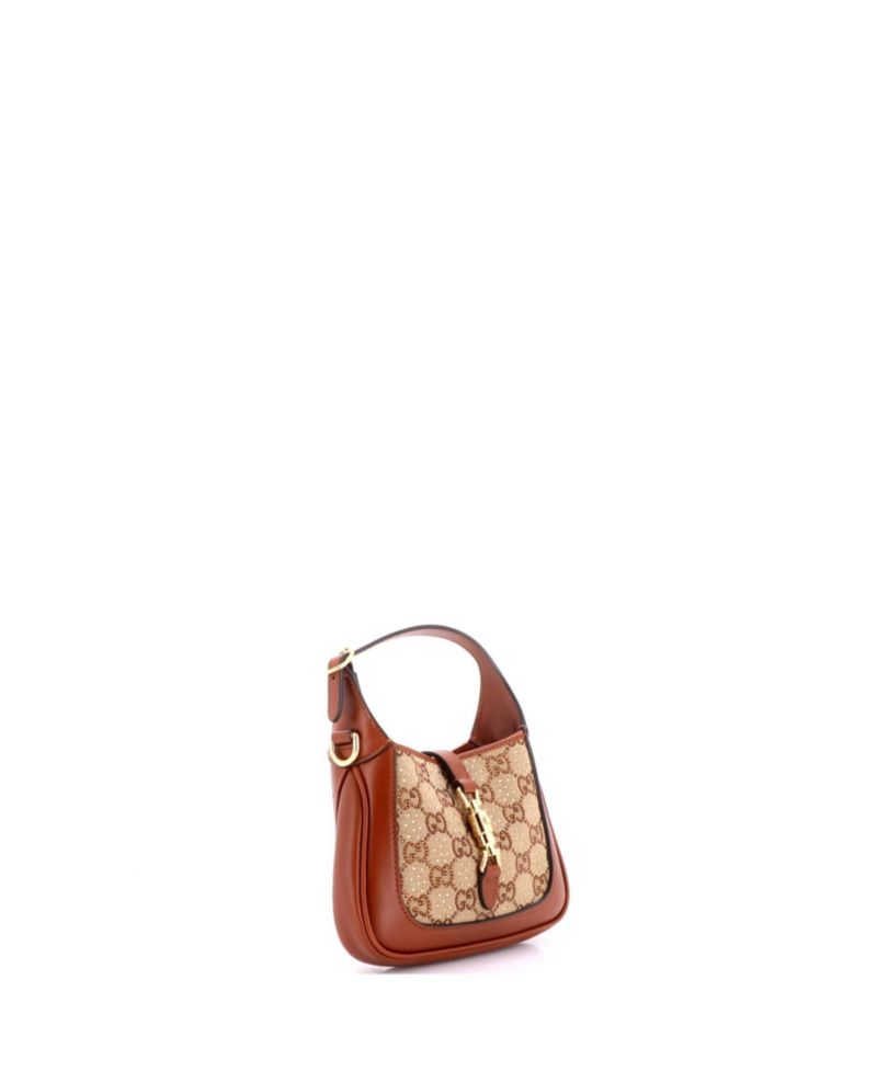 Mini Jackie 1961 Chain Hobo Crystal Embellished GG Canvas