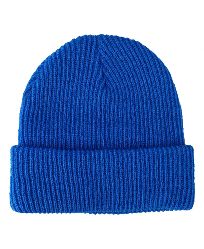 Men's Kirby Snack Time Royal Blue Cuffed Plain Skull Acrylic Knitted Beanie Hat