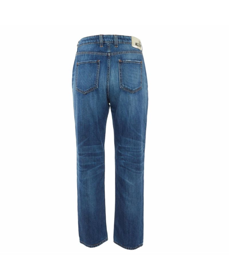 Women's Mid-Rise Straight-Leg Distressed Jeans