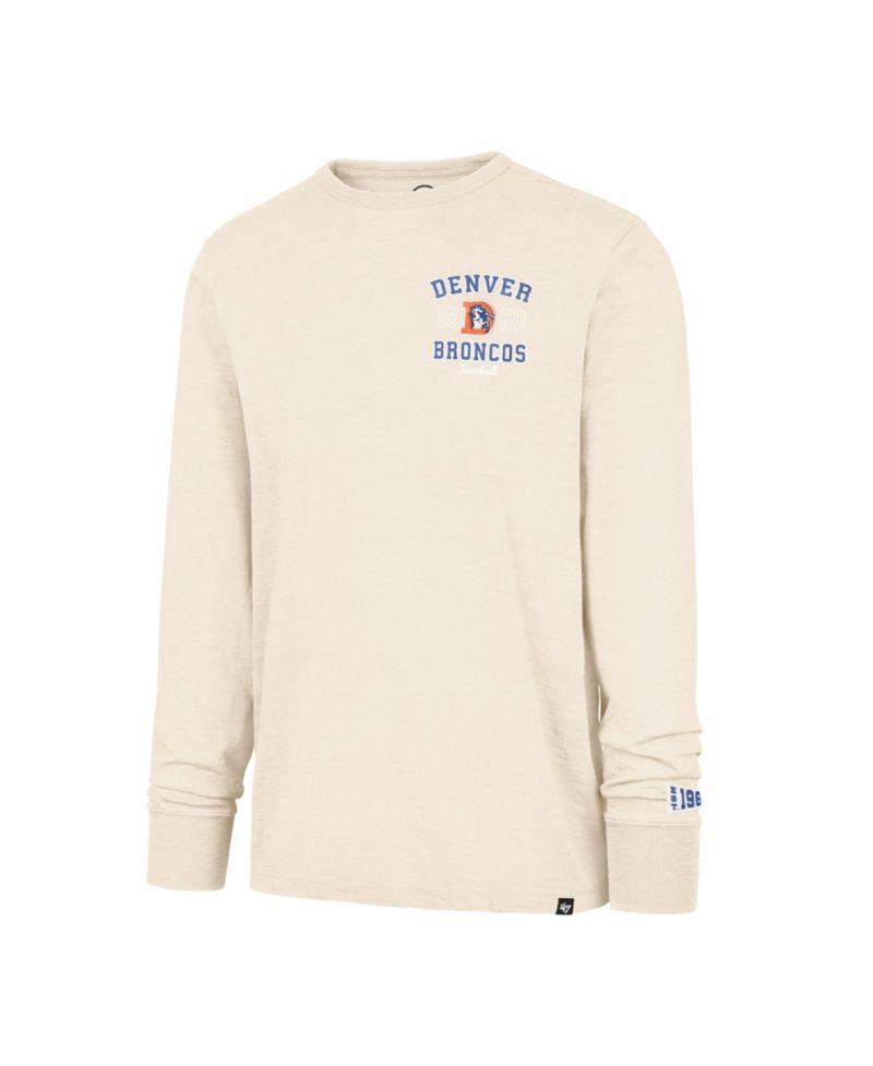 Men's Tan Denver Broncos Heavy Slub Long Sleeve T-Shirt