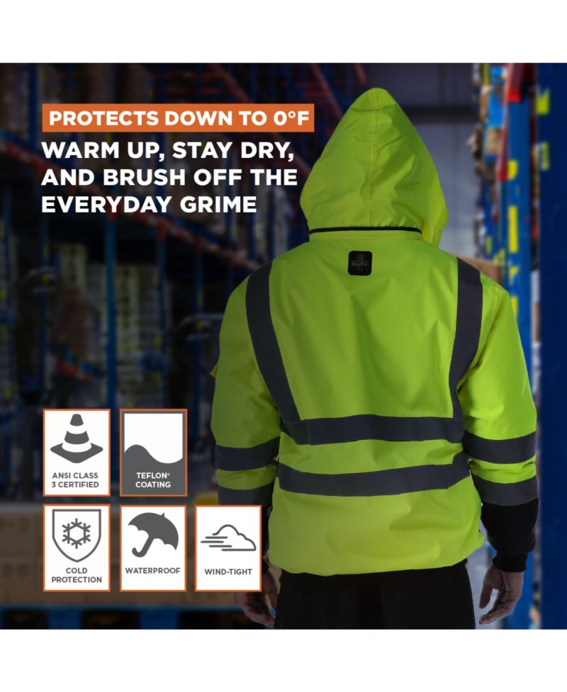 Men's HiVis Waterproof Bomber Jacket