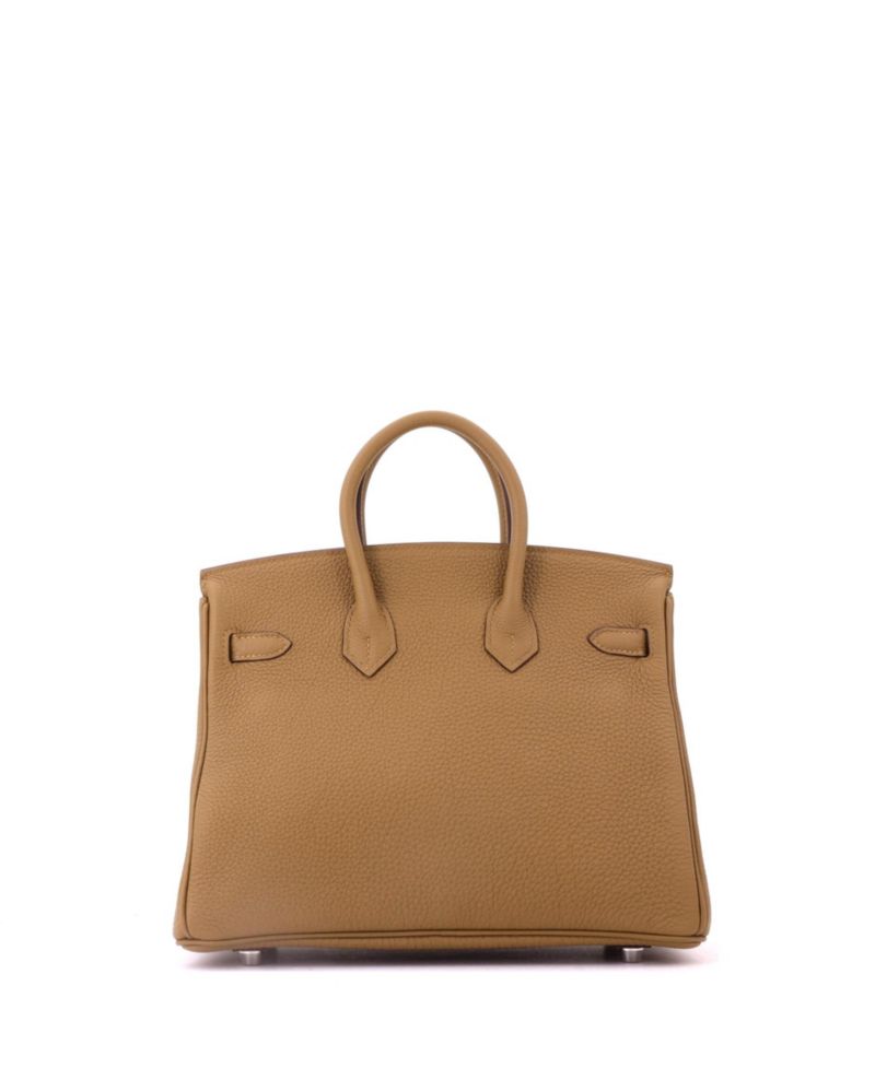 Pre-Owned Hermes Birkin 25 Handbag Verso Togo with Palladium Hardware