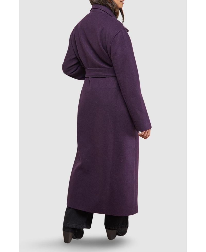 Women's Tie Belt Detail Midi Coat