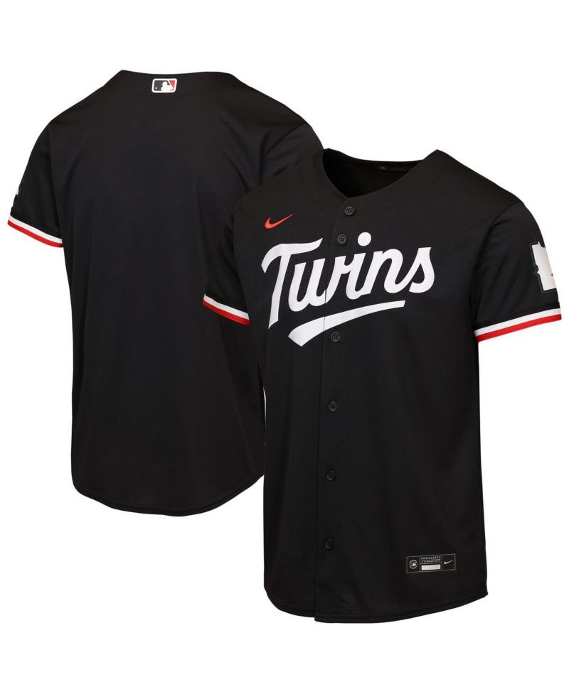 Big Boys and Girls Black Minnesota Twins Alternate 2 Stadium Jersey