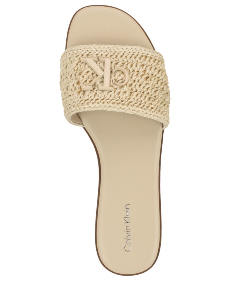 Women's Kamine Woven Logo Flat Slip-On Sandals