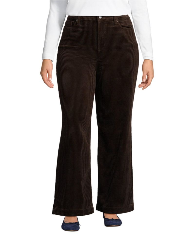 Women's High Rise Wide Leg Corduroy Pants