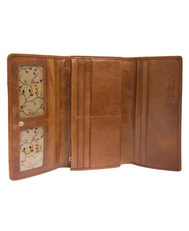 Casablanca Collection RFID Secure Ladies Trifold Wallet