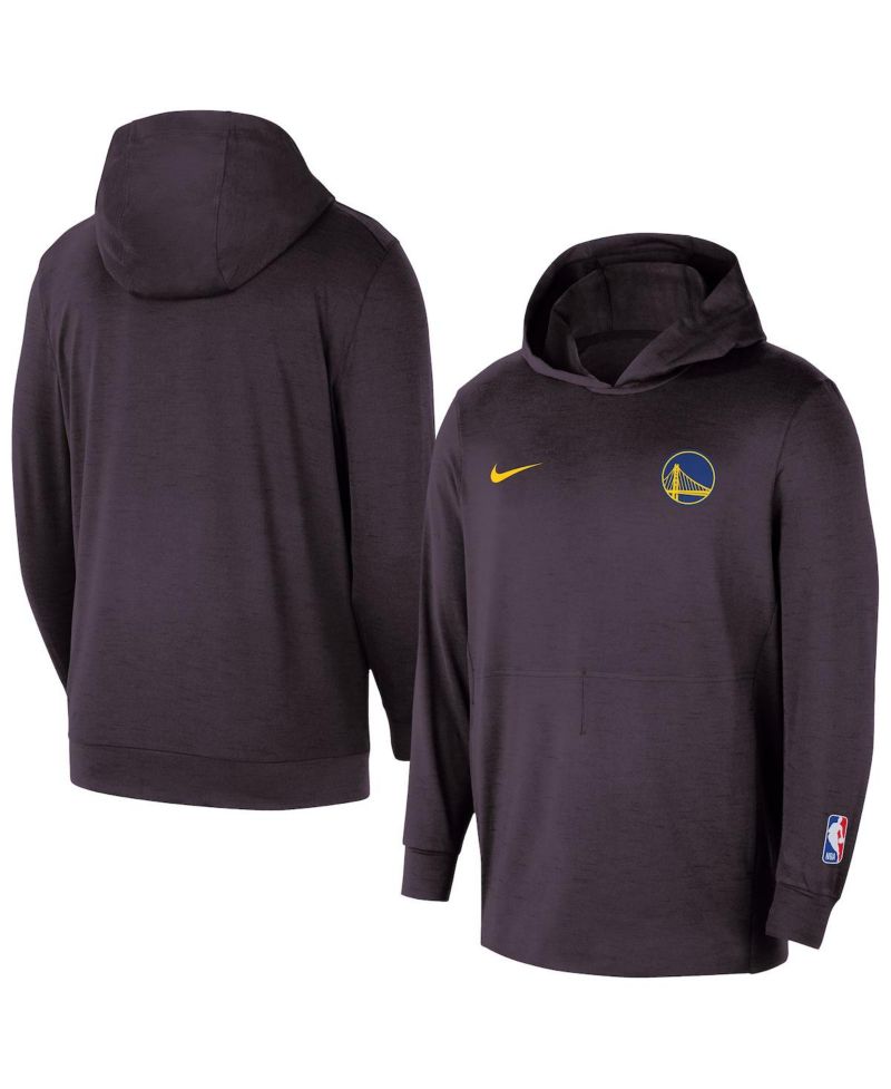 Men's Black Golden State Warriors Authentic Practice Yoga Restore Pullover Hoodie