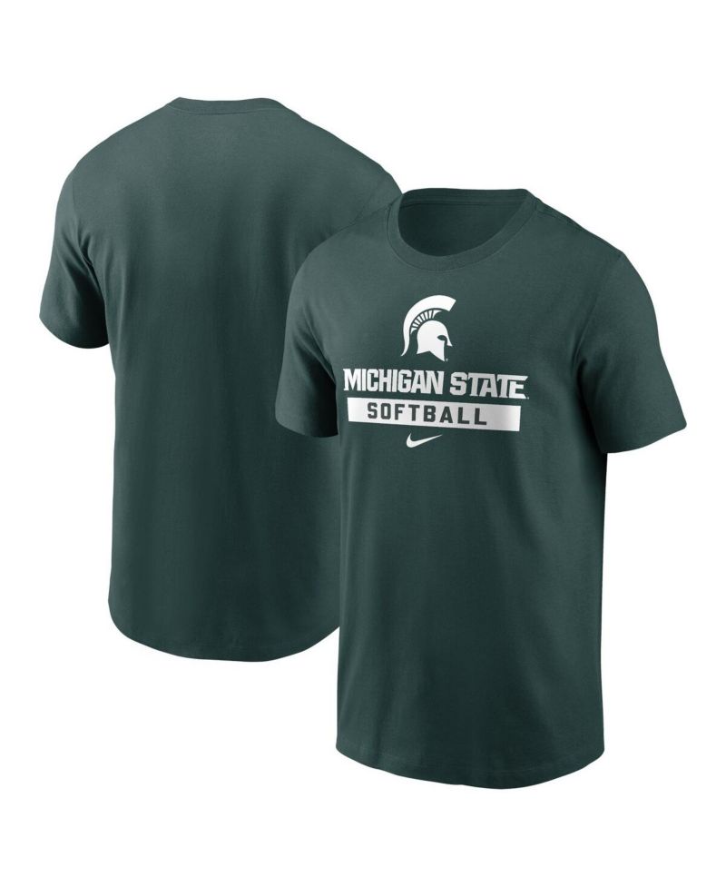 Men's Green Michigan State Spartans Softball T-Shirt