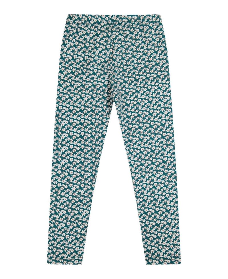 Little Girls (6-12) Cotton Leggings Daisy Print