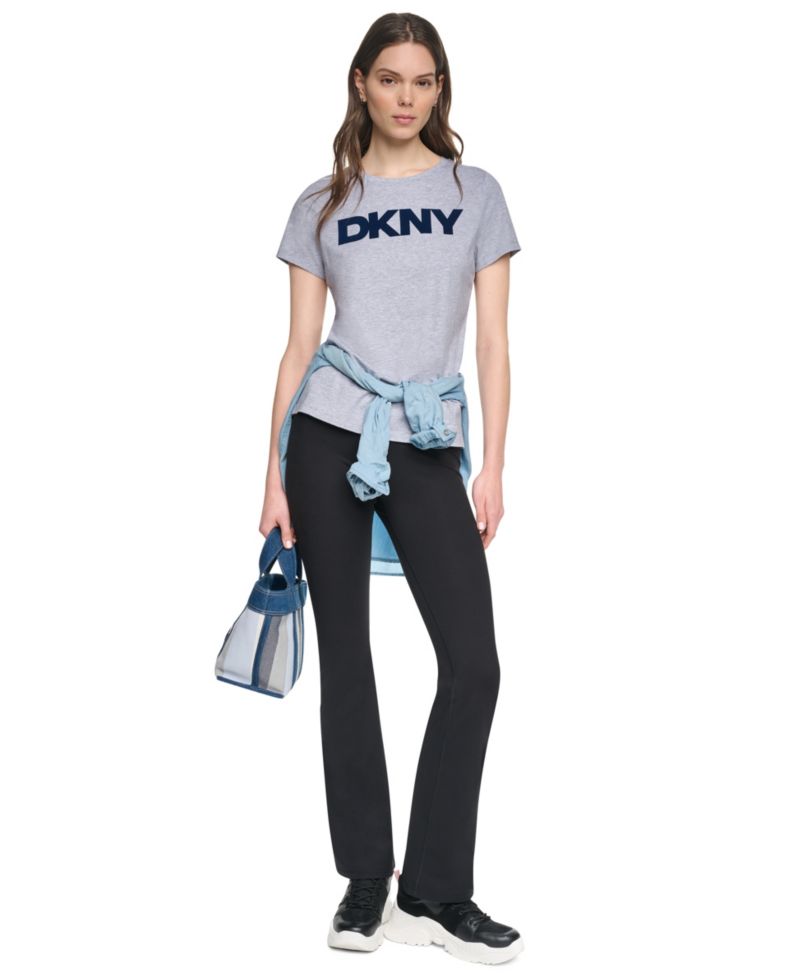 Women's Flocked Logo Crewneck T-Shirt