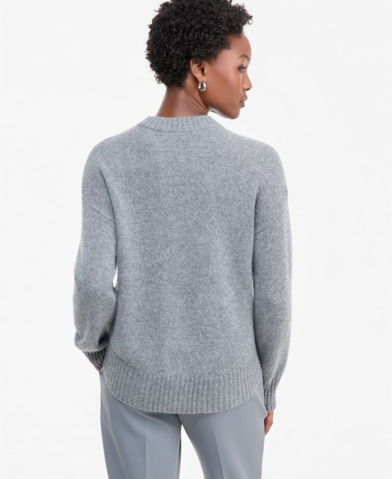 Petite 100% Cashmere Relaxed Crewneck Sweater
