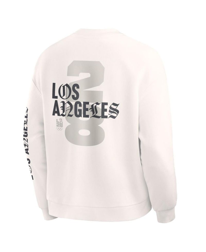 Men's Cream LA28 Summer Olympics Oversized Type Play Multi Sweatshirt