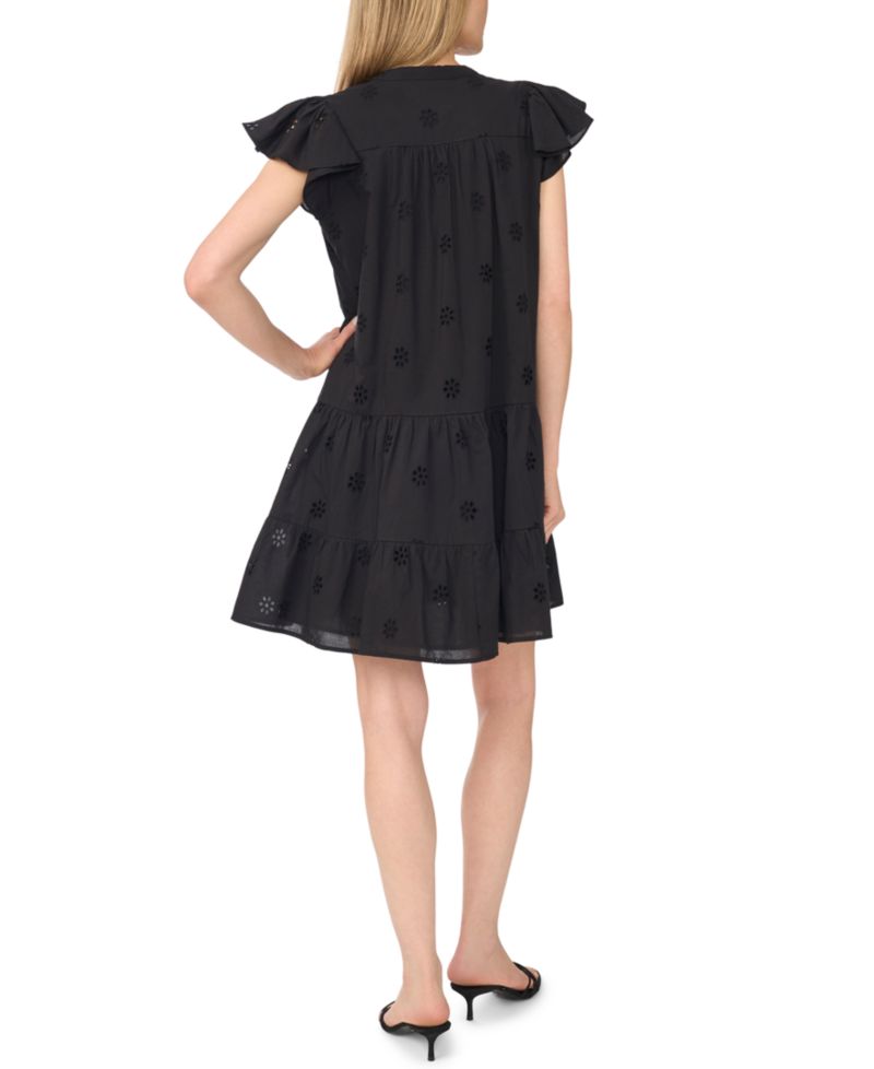 Women's Ruffle-Tiered V-Neck Dress