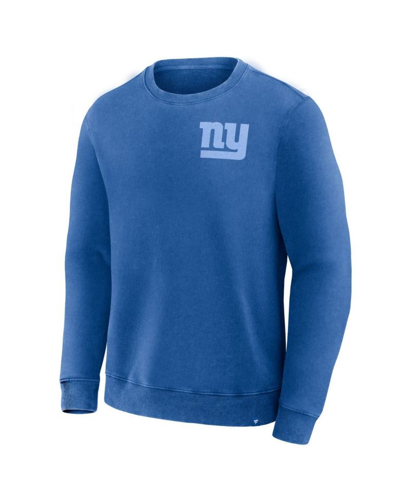Men's Royal New York Giants Deep Route Pullover Sweatshirt