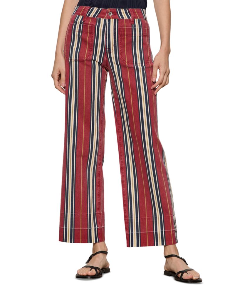 Petite Mid-Rise Wide-Leg Stretch Jeans