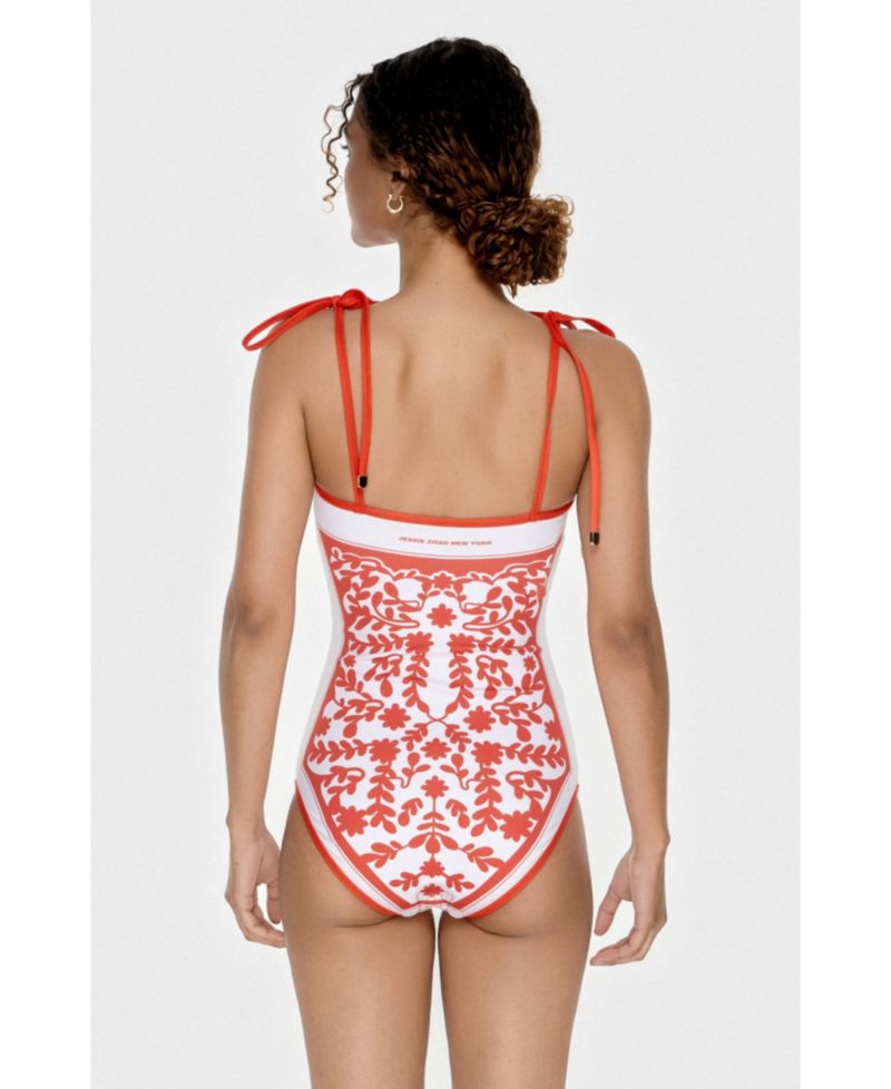 Women's Crossing Red Reversible One-Piece Swimsuit