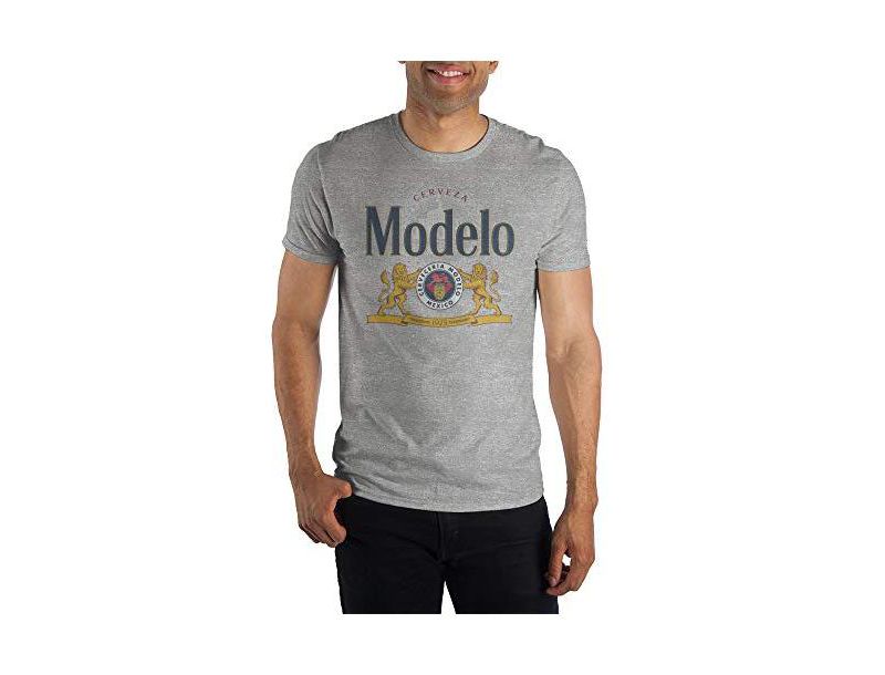 Men's Beer Logo Gray T-Shirt Tee