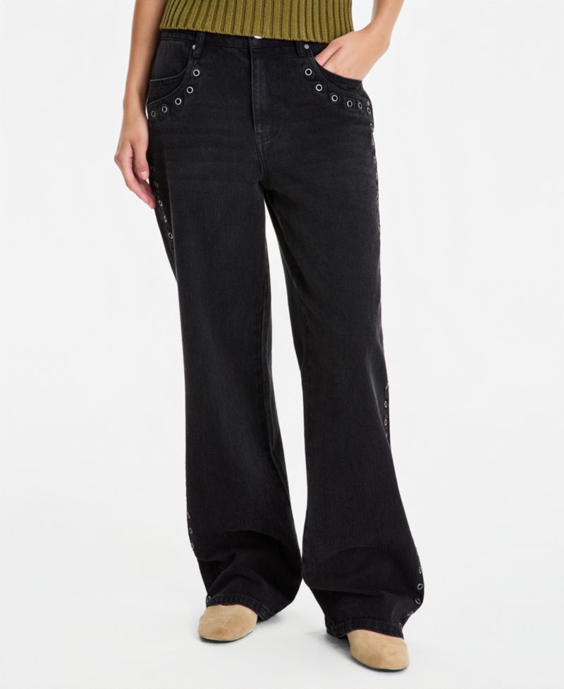 Trendy Plus Size Wide-Leg Jeans