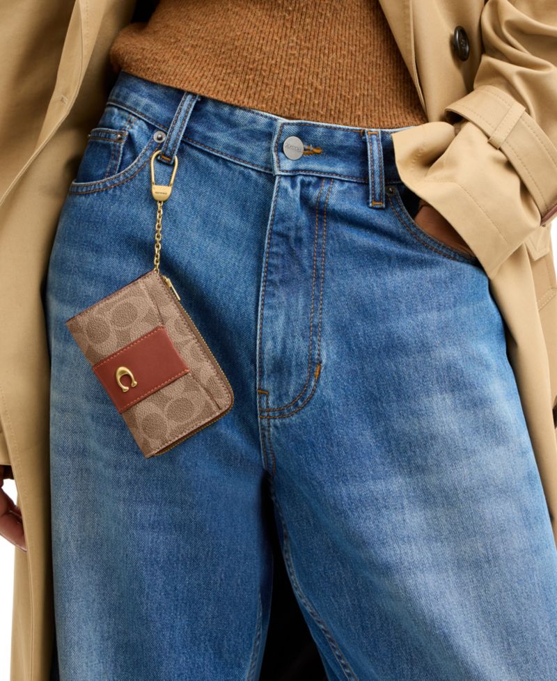 Signature Essential Key Zipper Card Case