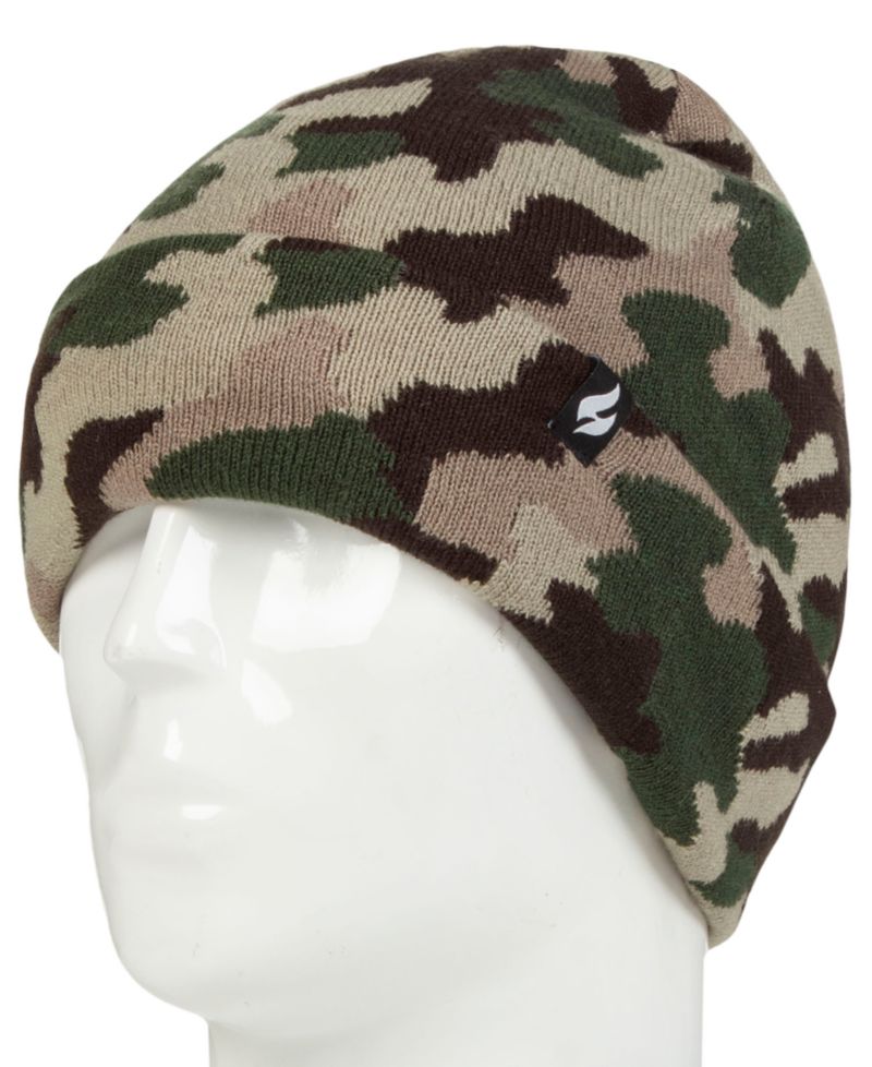Boys' 8-16 Gavin Camouflage Knit Roll Up Hat