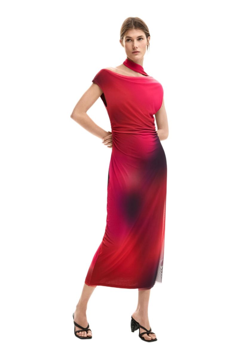 Women's Asymmetric Draped Dress