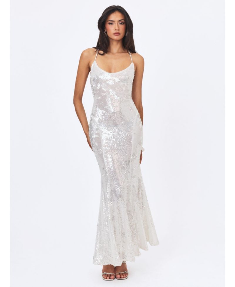 Women's Cameron Sequin Scoop-Neck Mermaid Maxi Dress