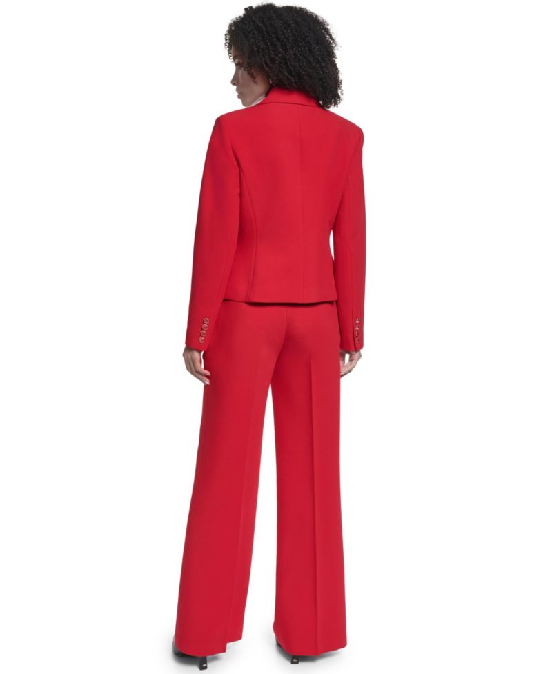 Women's KL186 Cropped Shoulder-Padded Blazer