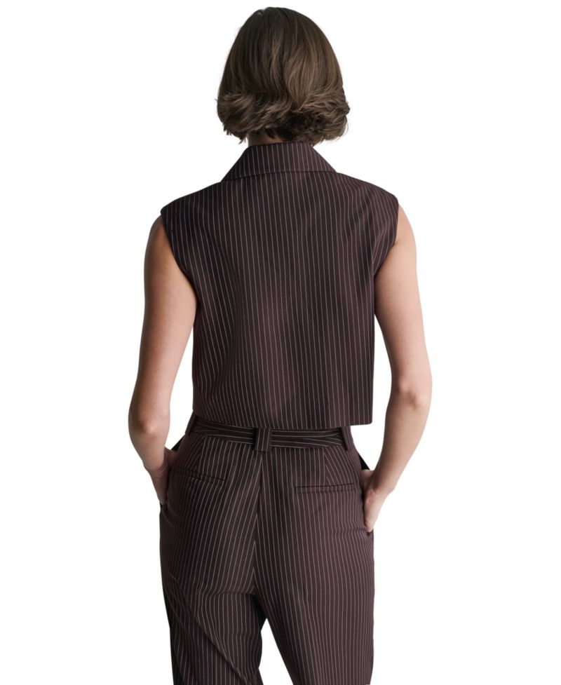 Women's Cropped Peak-Lapel One-Button Blazer