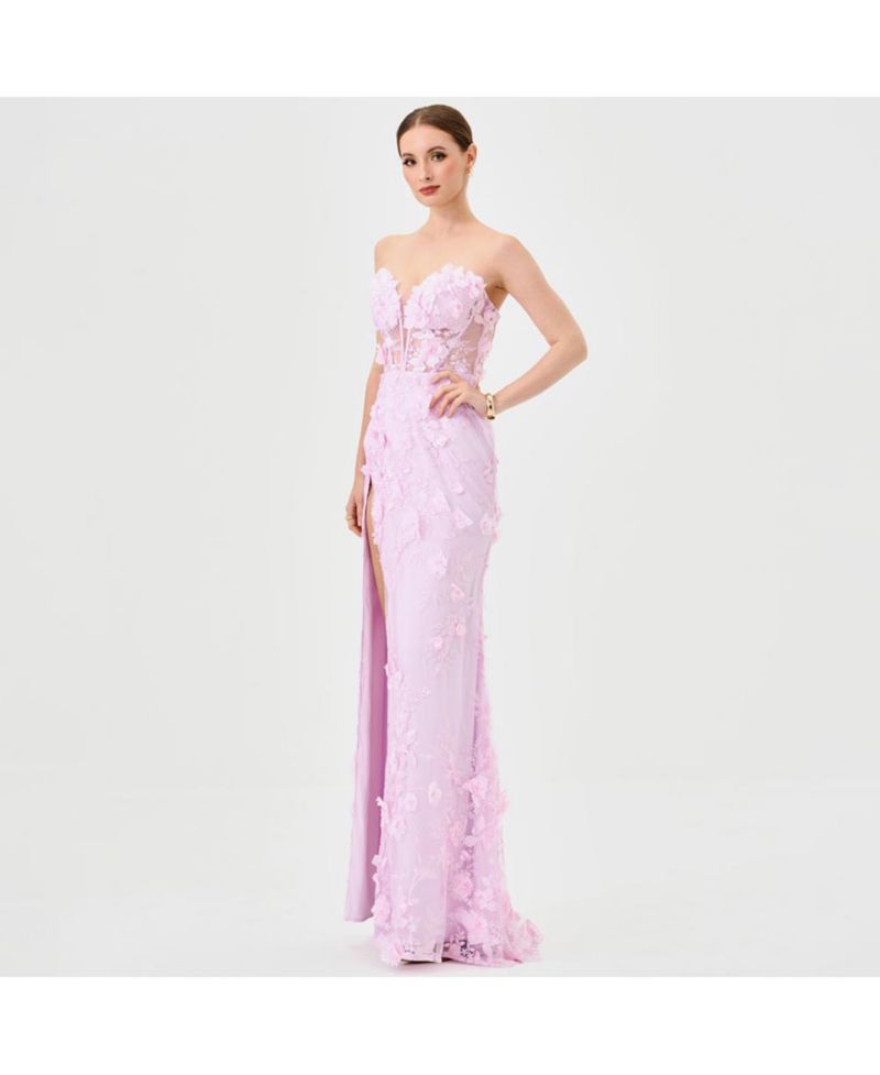 Women's Teri 3D Floral Gown