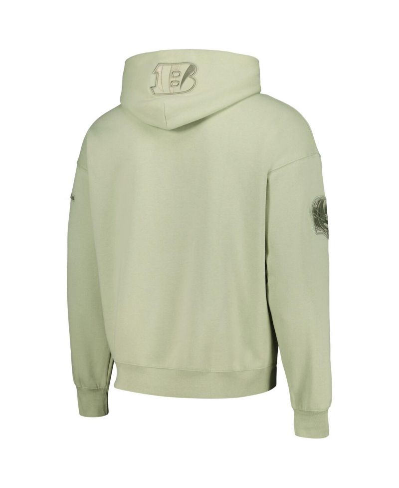 Men's Joe Burrow Light Green Cincinnati Bengals Player Name and Number Pullover Hoodie