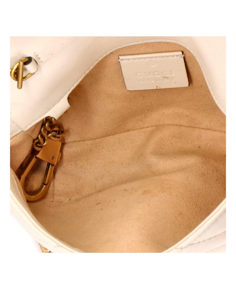 Super Mini GG Marmont Flap Bag Matelasse Leather
