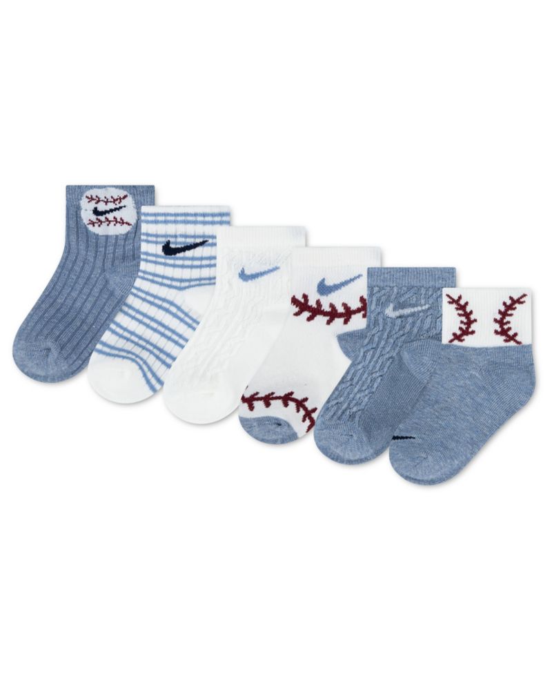 Baby and Toddler Boys 6M-4T Ready Set Grow Socks, 6-Pack