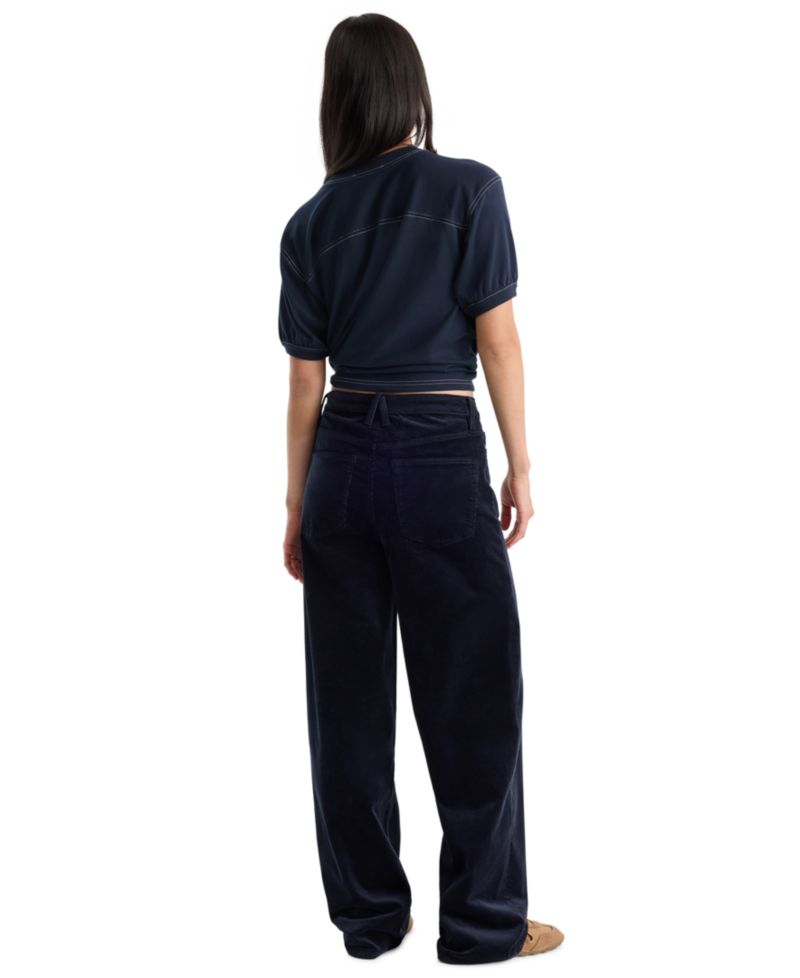 Women's Vintage High-Rise Wide-Leg Corduroy Jeans