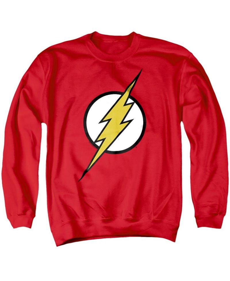 Men's Flash Logo Graphic Long-Sleeve Crewneck Sweatshirt