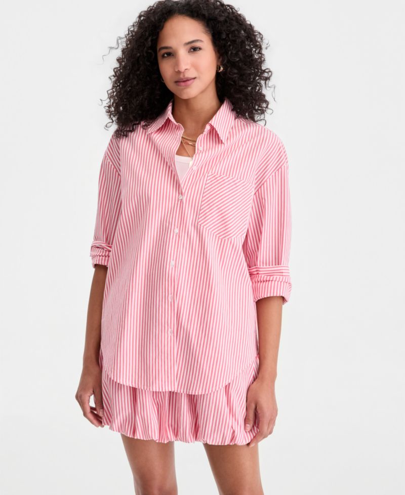 Women's Jenna Stripe Bubble-Hem Mini Skirt