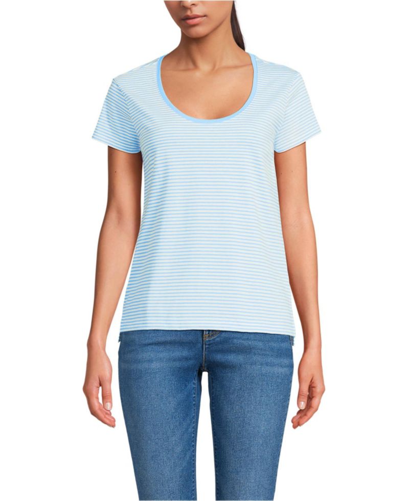 Women's Supima Cotton Tall Short Sleeve Scoop Neck Tee