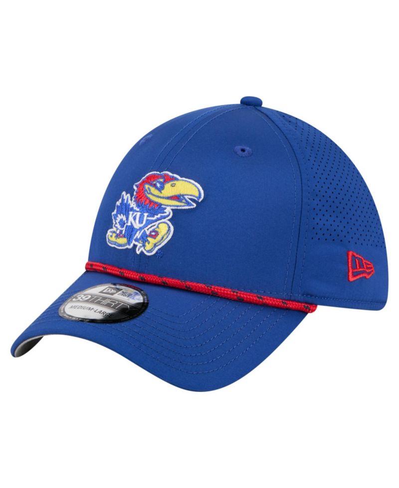 Men's Royal Kansas Jayhawks Rope 39THIRTY Flex Hat