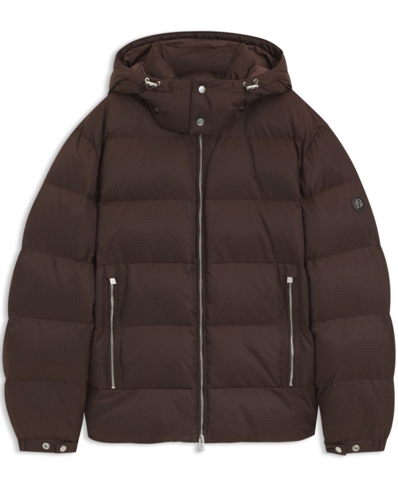 BOSS by Men's Water-Repellent Padded Jacquard Jacket