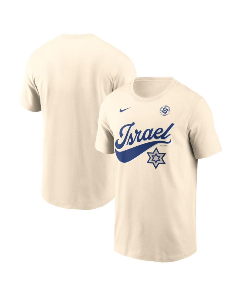 Men's Cream Israel Baseball 2026 World Baseball Classic Local T-Shirt